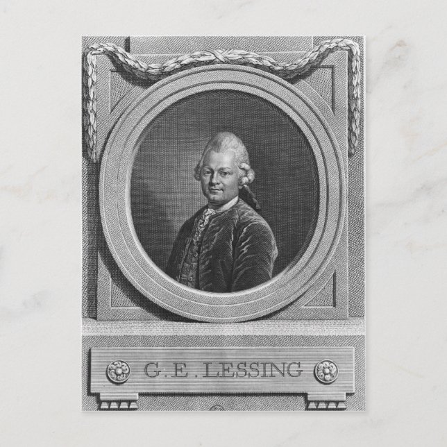 Portrait of Gotthold Ephraim Lessing Postcard (Front)