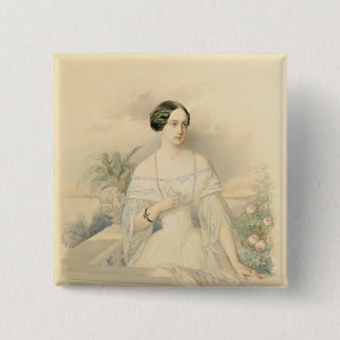 Portrait of Grand Duchess Olga Nikolaevna, 1846 15 Cm Square Badge