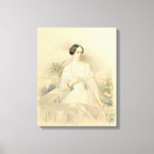 Portrait of Grand Duchess Olga Nikolaevna, 1846 Canvas Print