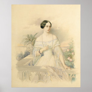 Portrait of Grand Duchess Olga Nikolaevna, 1846 Poster