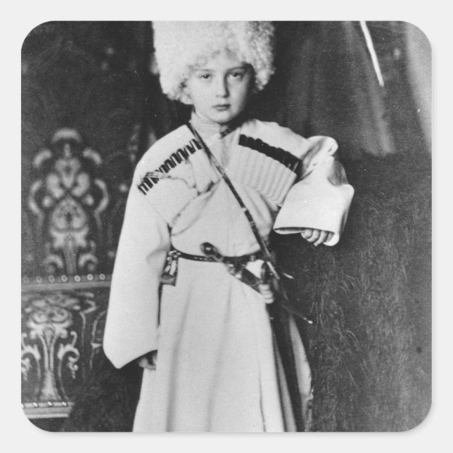 Portrait of Grand Duke Nicholas Mikhailovich Square Sticker (Front)