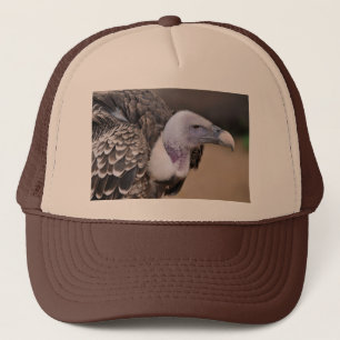 Portrait of griffon vulture trucker hat