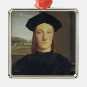 Portrait of Guidobaldo da Montefeltro, Duke of Urb Metal Tree Decoration