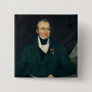 Portrait of Guillaume Dupuytren 15 Cm Square Badge
