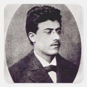 Portrait of Gustav Mahler, 1878 Square Sticker