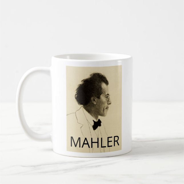 Portrait of Gustav Mahler (1902) Coffee Mug (Left)