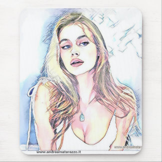 Portrait of Hailey Mouse Pad