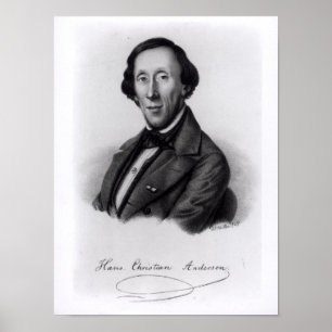 Portrait of Hans Christian Andersen Poster
