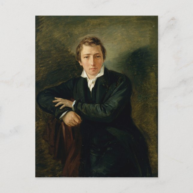 Portrait of Heinrich Heine  1831 Postcard (Front)