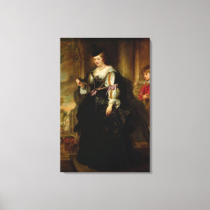 Portrait of Helene Fourment with a Coach, c.1639 Canvas Print