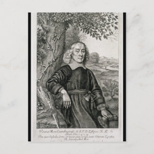Portrait of Henry More (1614-87) frontispiece to h Postcard