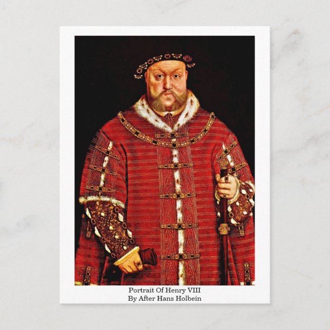 Portrait Of Henry Viii By After Hans Holbein -3 Postcard (Front)
