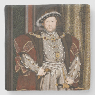 Portrait of Henry VIII (Hans Holbein the Younger) Stone Coaster