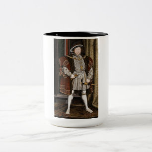 Portrait of Henry VIII (Hans Holbein the Younger) Two-Tone Coffee Mug