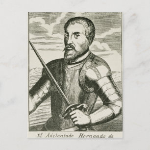 Portrait of Hernando de Soto Postcard