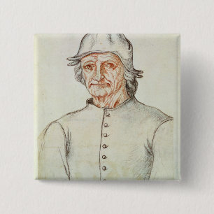 Portrait of Hieronymus Bosch 15 Cm Square Badge