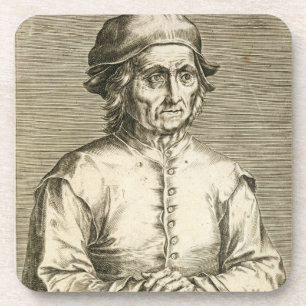 Portrait of Hieronymus Bosch (c.1450-1516) plate 3 Coaster