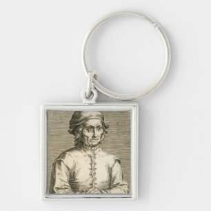 Portrait of Hieronymus Bosch (c.1450-1516) plate 3 Key Ring