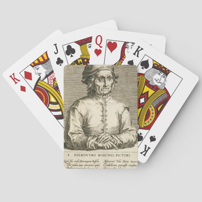 Portrait of Hieronymus Bosch (c.1450-1516) plate 3 Playing Cards (Back)