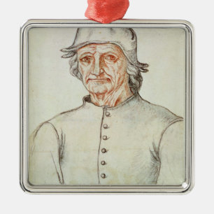 Portrait of Hieronymus Bosch Metal Tree Decoration