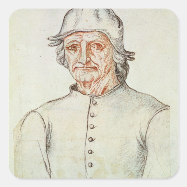 Portrait of Hieronymus Bosch Square Sticker (Front)