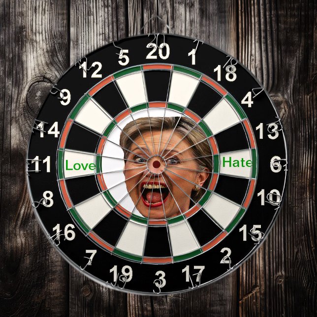 Portrait of Hillary Clinton Political Dart Board (Creator Uploaded)