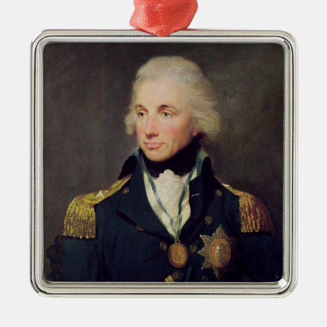 Portrait of Horatio Nelson , Viscount Nelson Metal Tree Decoration (Front)