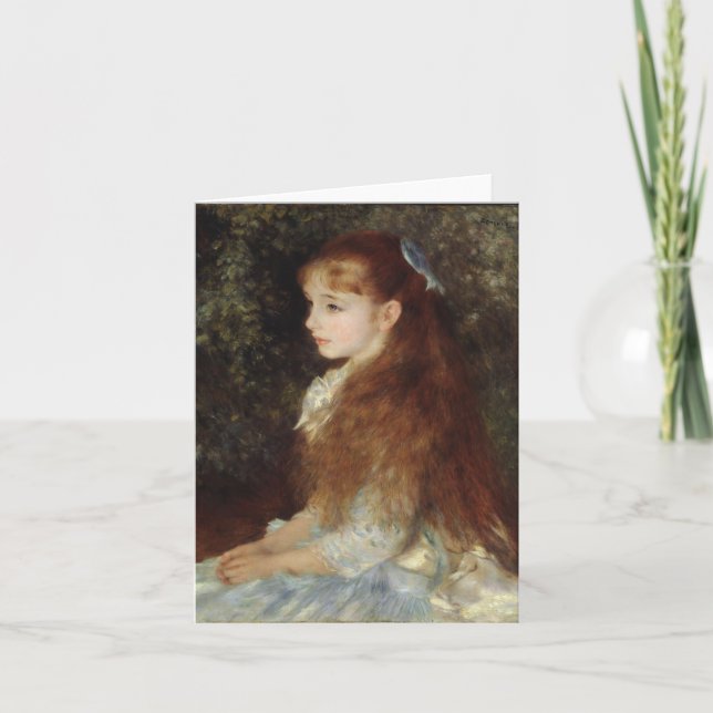 Portrait of Irene - Renoir Impressionist Painting Card (Front)