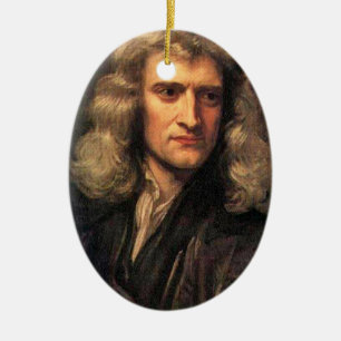 Portrait of Isaac Newton (1642-1727) Ceramic Tree Decoration