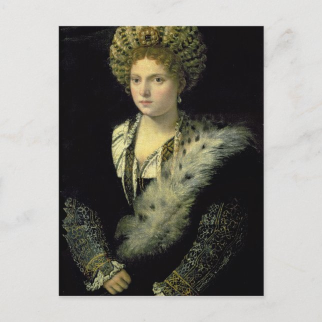 Portrait of Isabella d'Este Postcard (Front)
