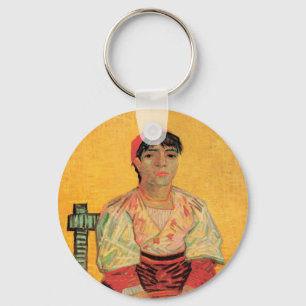 Portrait of Italian Woman by Vincent van Gogh Key Ring