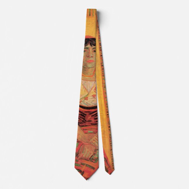 Portrait of Italian Woman by Vincent van Gogh Tie (Front)