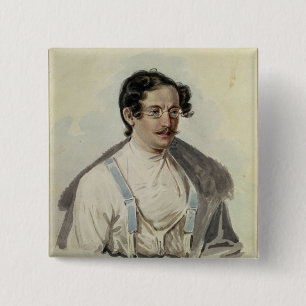 Portrait of Ivan Annenkov  in Peter Prison, 1836 15 Cm Square Badge