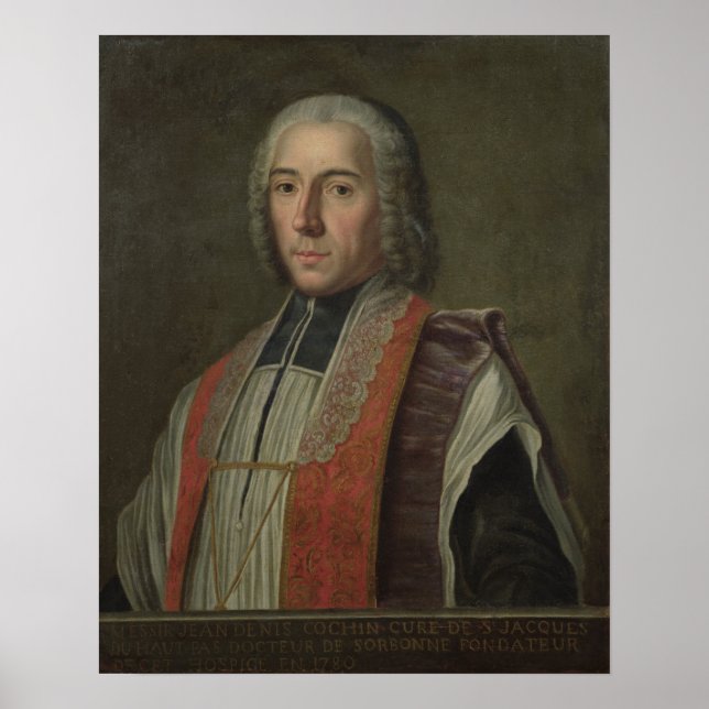 Portrait of Jacques Denis Cochin Poster (Front)