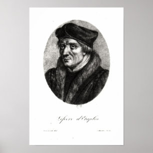 Portrait of Jacques Lefevre d'Etaples Poster