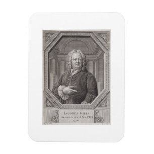 Portrait of James Gibbs (1682-1754) from 'Plans, S Magnet