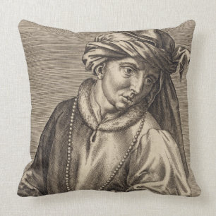 Portrait of Jan van Eyck (c.1390-1441) plate 2 in Cushion