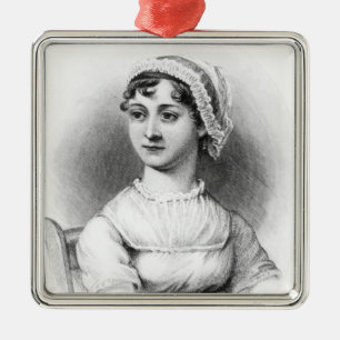 Portrait of Jane Austen Metal Tree Decoration