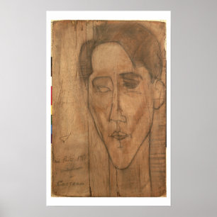 Portrait of Jean Cocteau (1889-1963) 1917 (pencil Poster