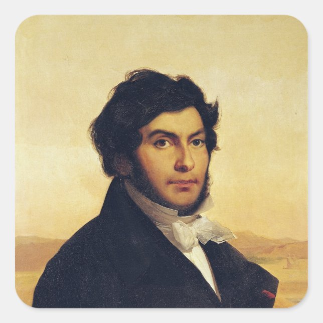 Portrait of Jean-Francois Champollion  1831 Square Sticker (Front)