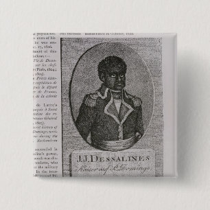 Portrait of Jean-Jacques Dessalines 15 Cm Square Badge