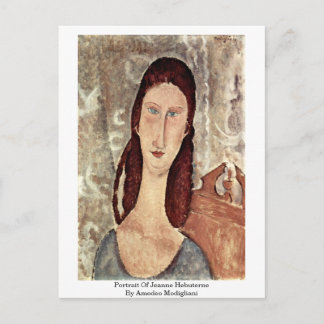 Portrait Of Jeanne Hebuterne By Amedeo Modigliani Postcard