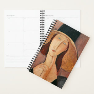 Portrait of Jeanne Hebuterne in a large hat Planner