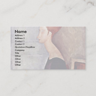 Portrait Of Jeanne Hébuterne In Dark Clothes Business Card