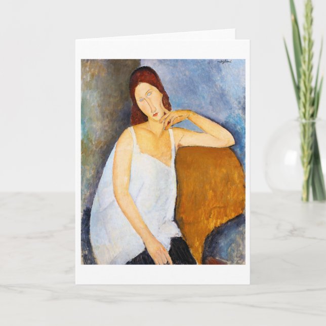 Portrait of Jeanne Hebuterne, Modigliani Card (Front)