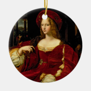Portrait of Jeanne of Aragon (c.1500-77) wife of A Ceramic Tree Decoration