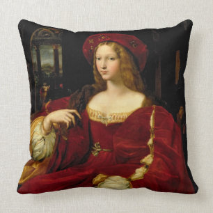 Portrait of Jeanne of Aragon (c.1500-77) wife of A Cushion
