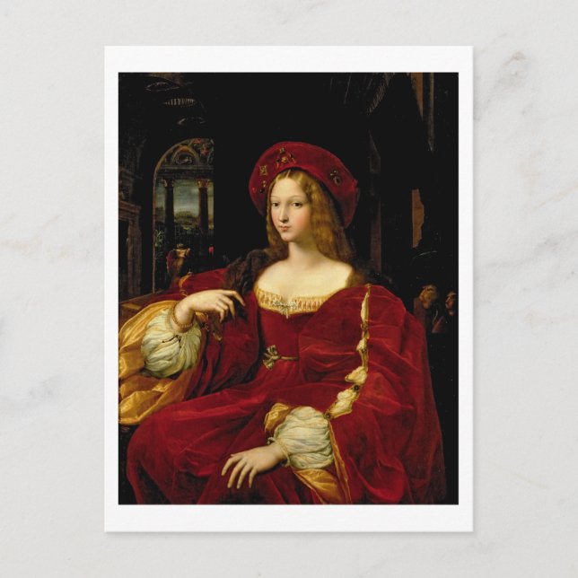 Portrait of Jeanne of Aragon (c.1500-77) wife of A Postcard (Front)