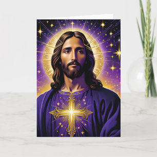 Portrait of Jesus Christ Christmas Card
