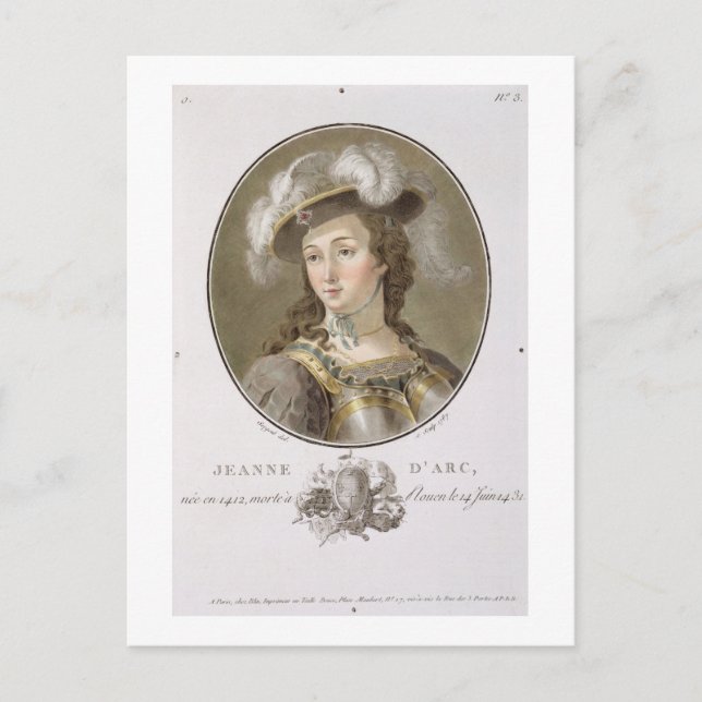 Portrait of Joan of Arc (1412-31), 1787 (coloured Postcard (Front)